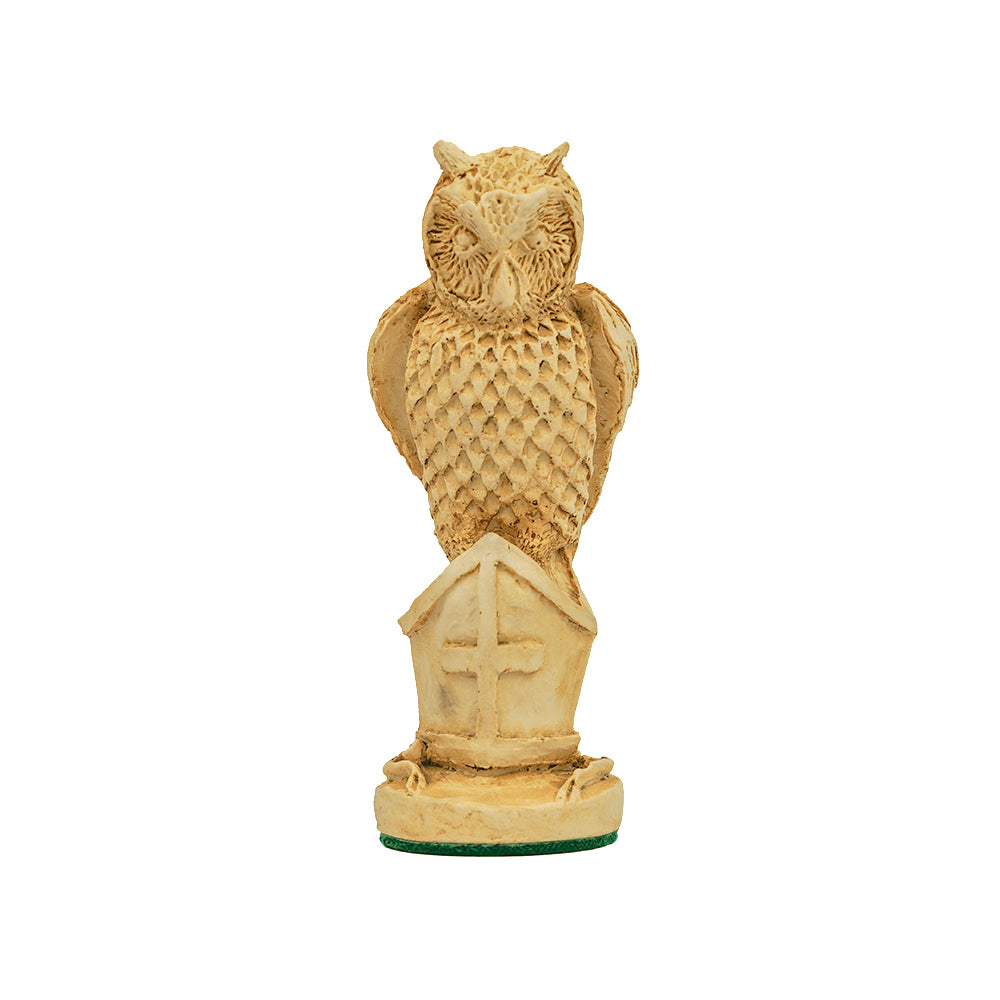 British Birds spare chess piece: horned owl (bishop)