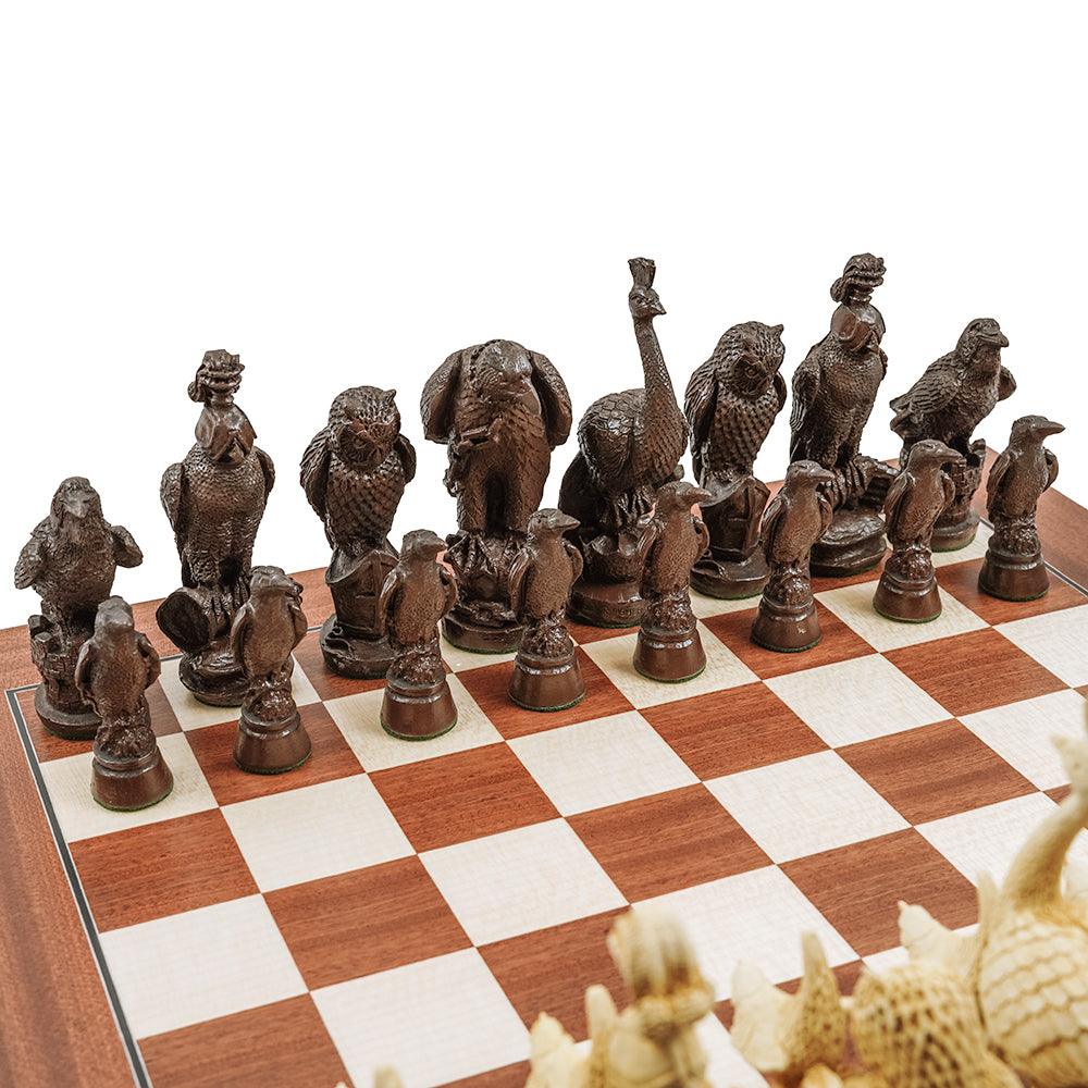 British Birds chess pieces