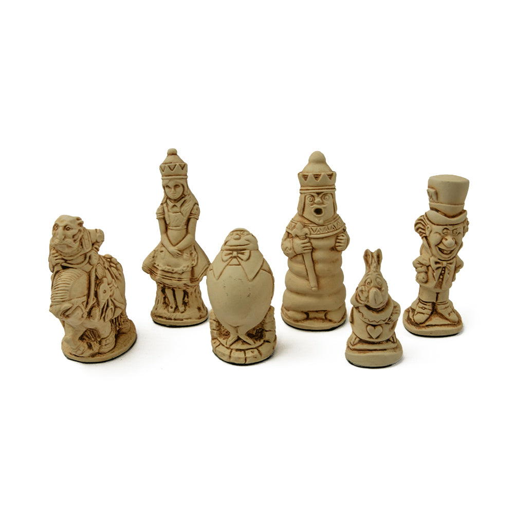 Alice in Wonderland chess pieces