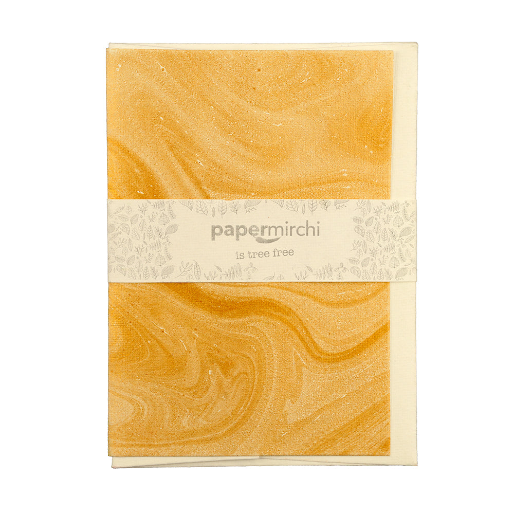 Champagne gold marbled greeting card