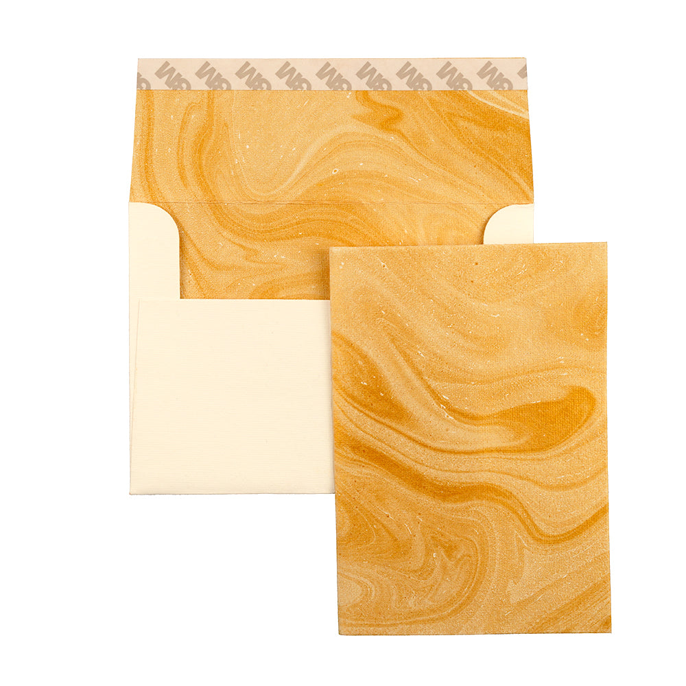 Champagne gold marbled greeting card