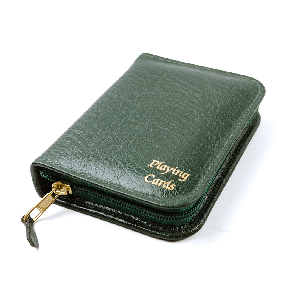 Leather wallet twin deck of playing cards
