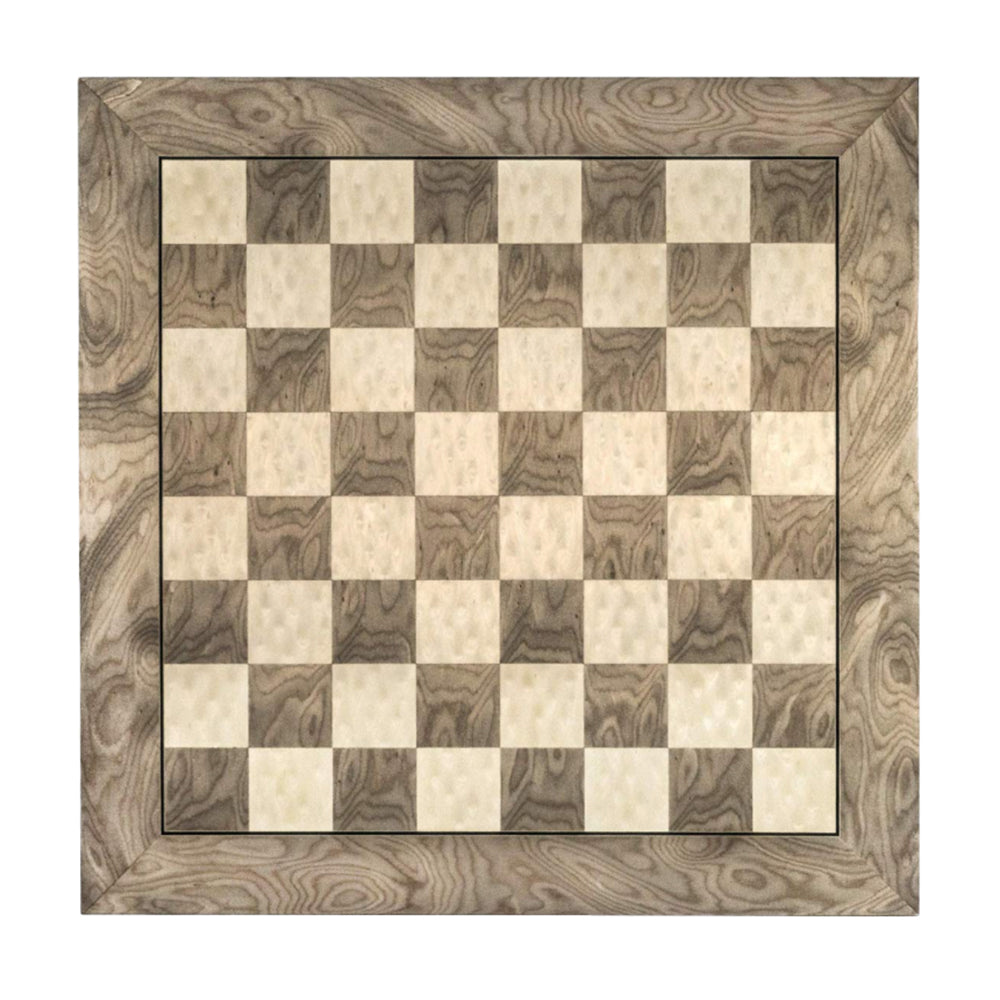 Gloucester high gloss chess board: ash and erable (18")