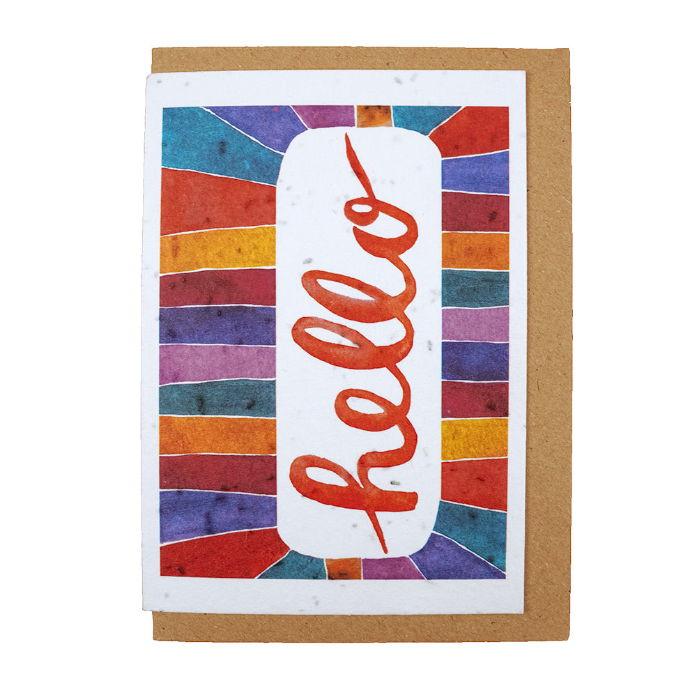 Plantable 'Hello' greeting card