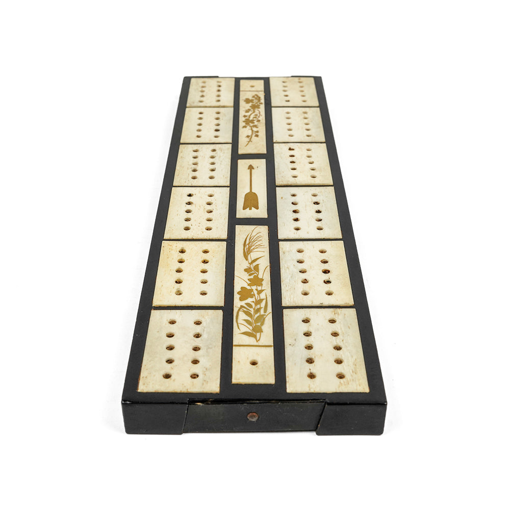 Japanese lacquered cribbage board - 1920s