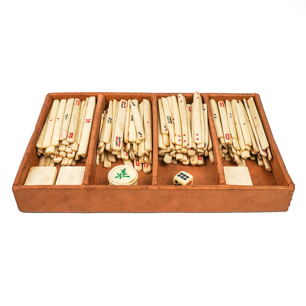 Leather Cased 5 Drawer Mah Jong - 1930s