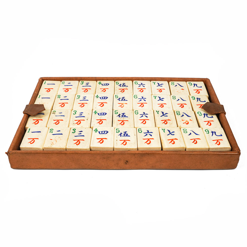 Leather Cased 5 Drawer Mah Jong - 1930s
