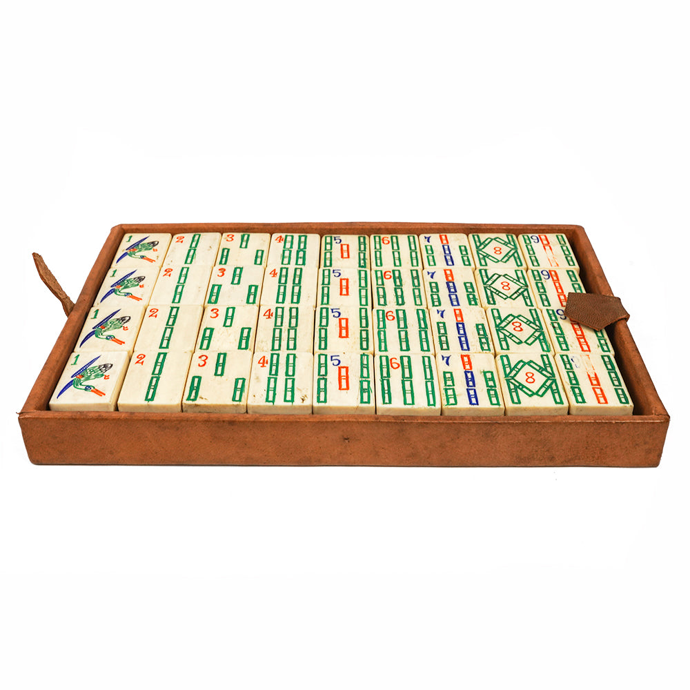 Leather Cased 5 Drawer Mah Jong - 1930s