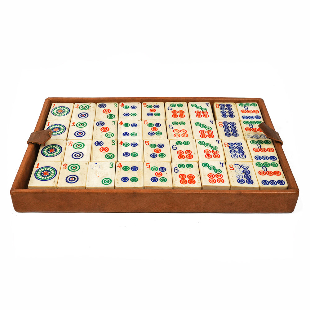 Leather Cased 5 Drawer Mah Jong - 1930s