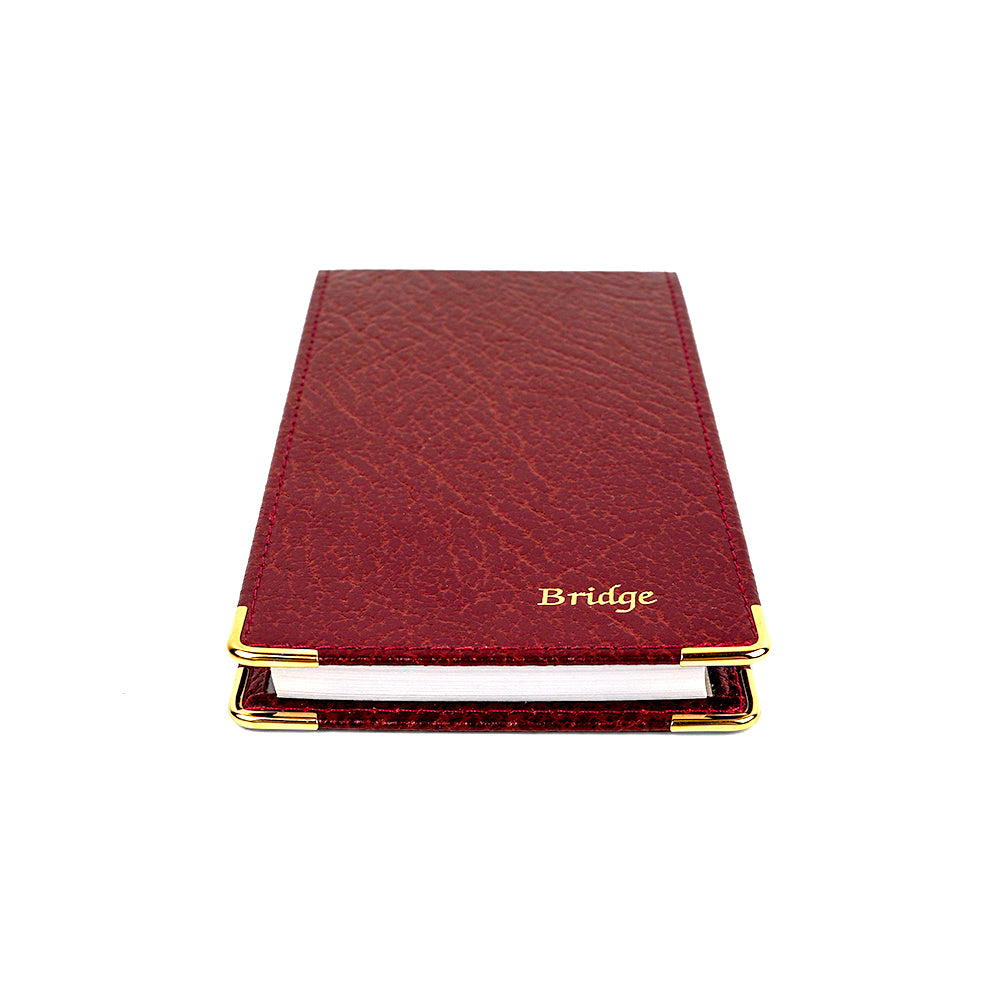 Leather cover bridge score pad