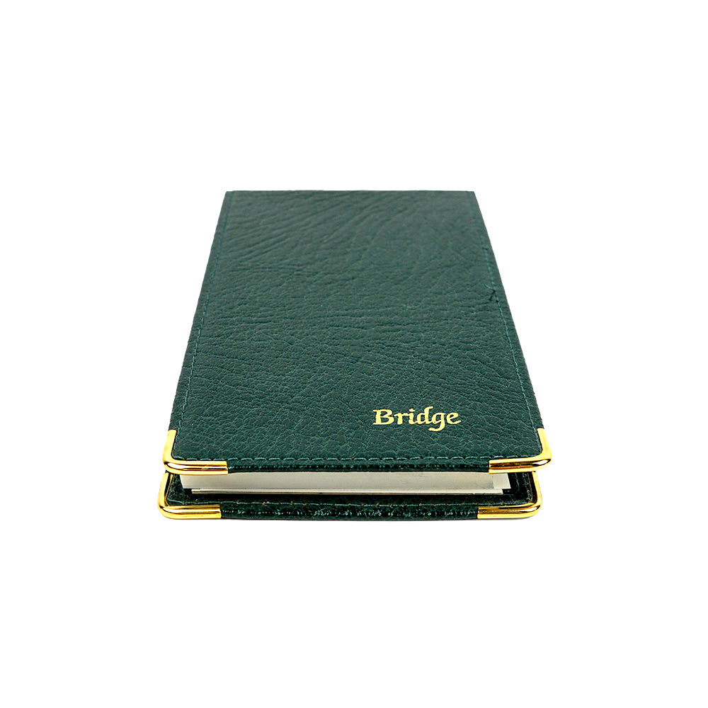 Leather cover bridge score pad