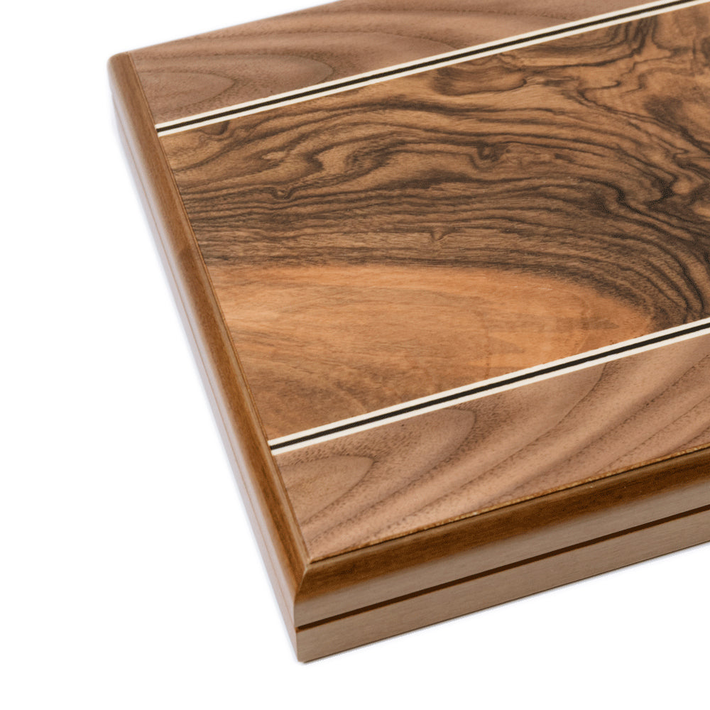 Walnut case mah jong set (acrylic tiles)