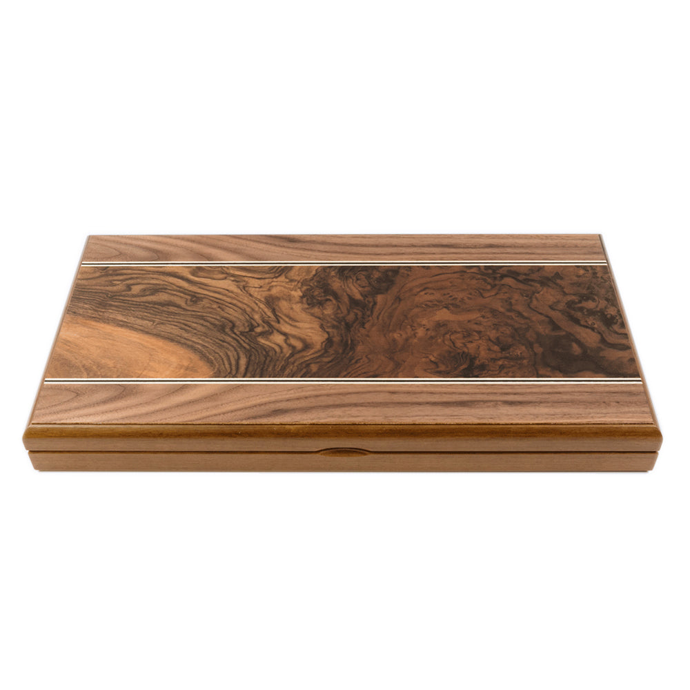 Walnut case mah jong set (acrylic tiles)