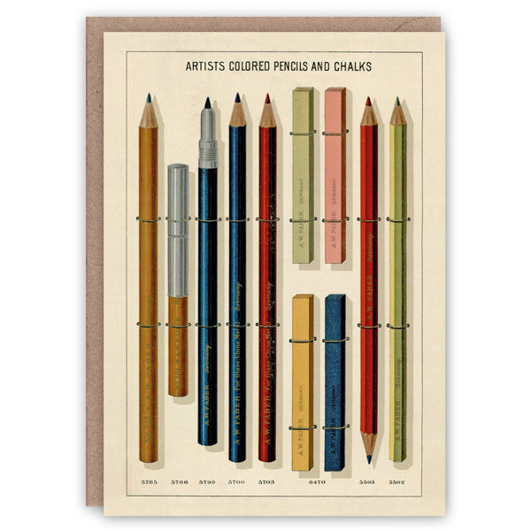 Pencils greeting card