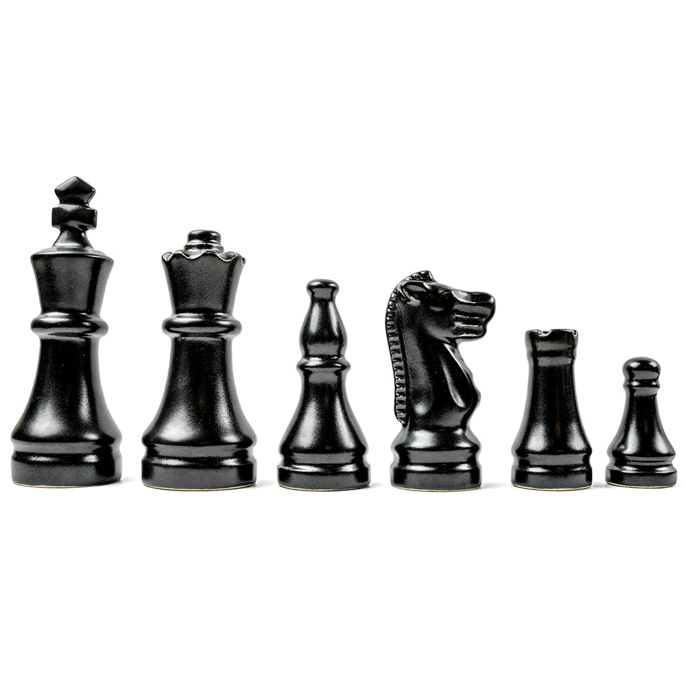 Pottery Staunton Chess Set - Circa 1970