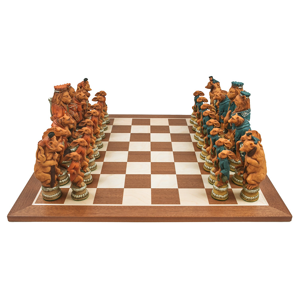 Reynard the Fox chess pieces