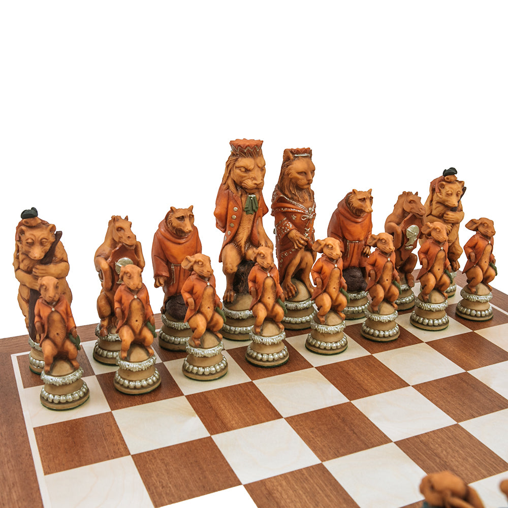Reynard the Fox chess pieces