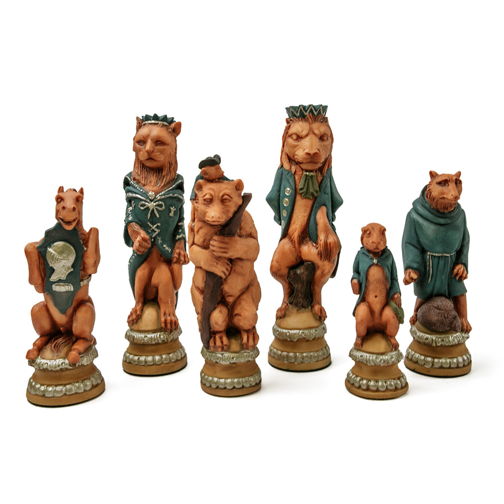 Reynard the Fox chess pieces