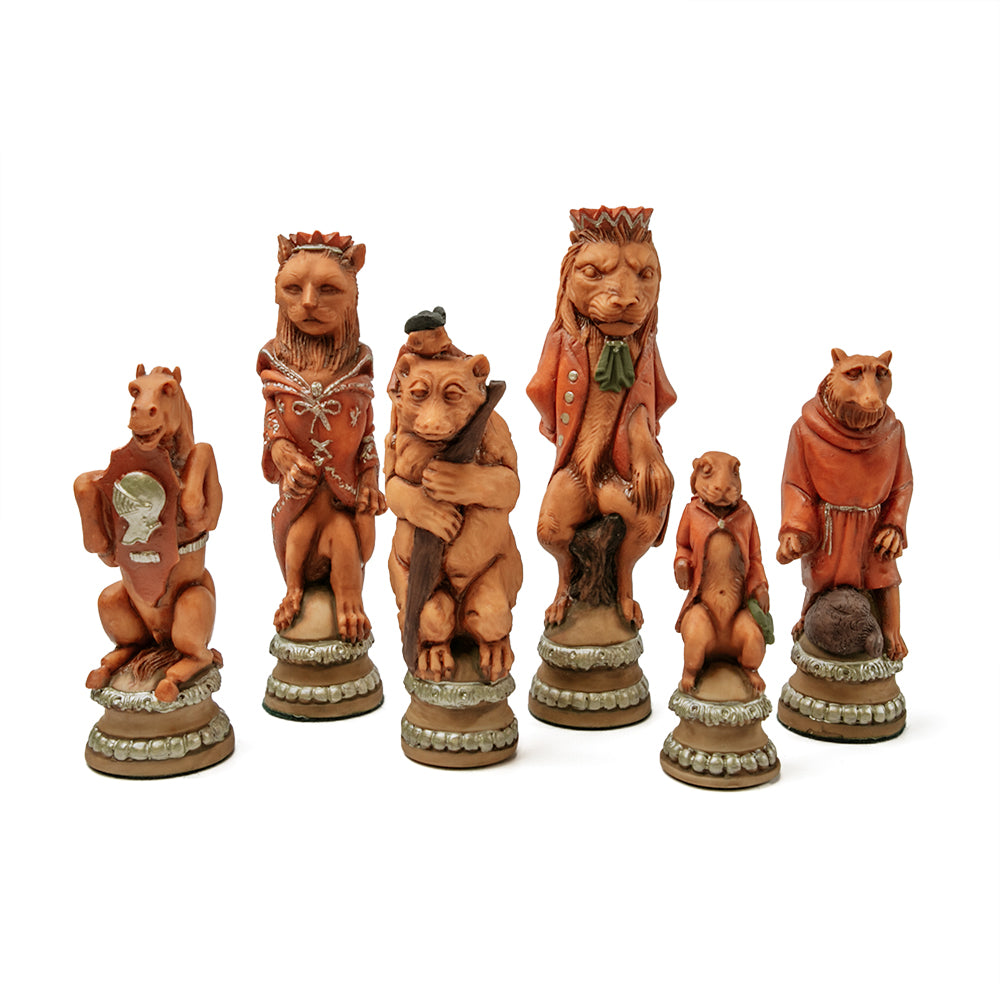 Reynard the Fox chess pieces