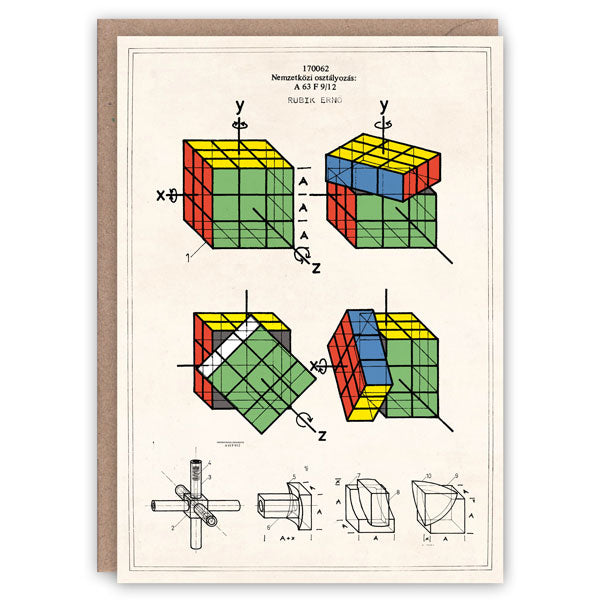 Rubik's cube greeting card