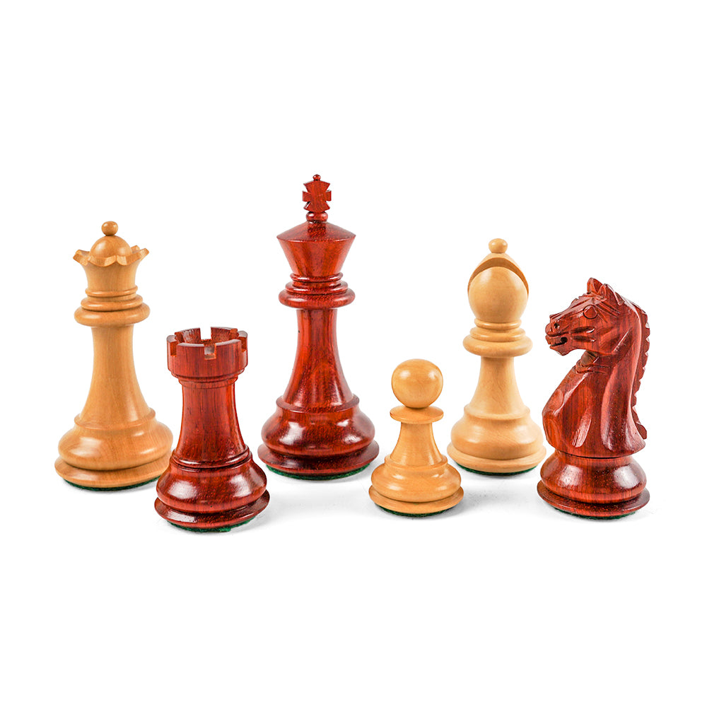 St Cross chess pieces: Staunton style in double-weighted paduak and boxwood