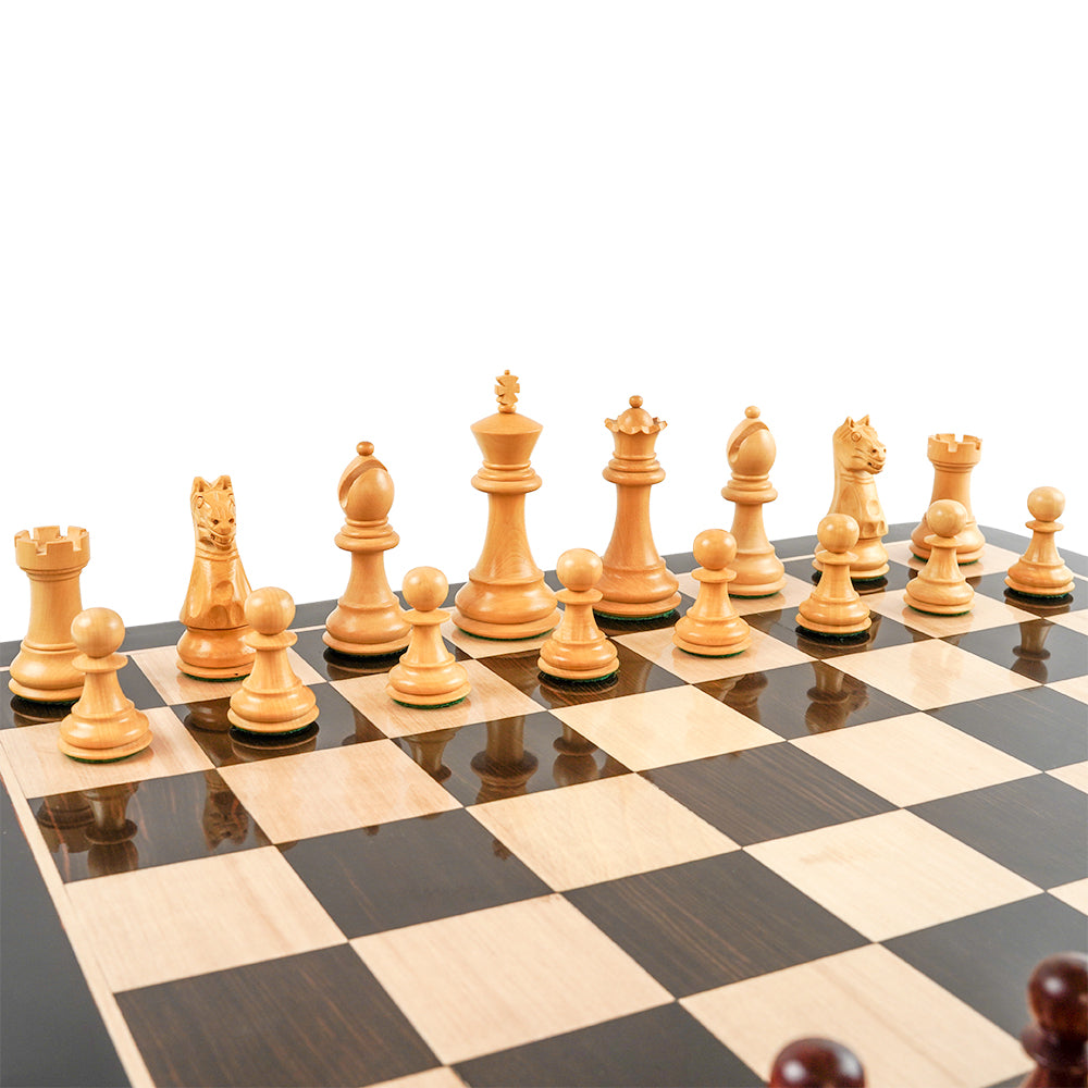 St Cross chess pieces: Staunton style in double-weighted paduak and boxwood