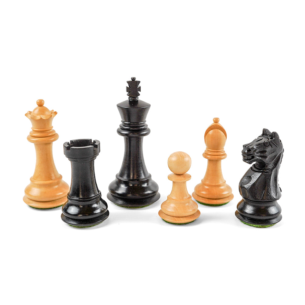 St Hugh's chess pieces: Staunton style in natural and black boxwood
