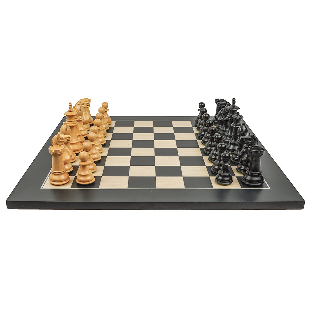 Templeton chess pieces: Staunton style in double-weighted ebonised boxwood