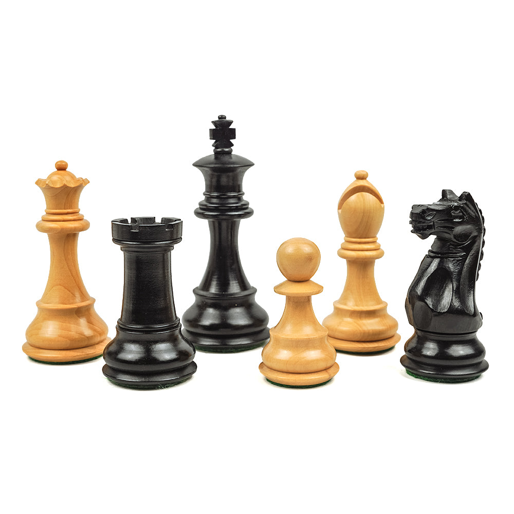 Templeton chess pieces: Staunton style in double-weighted ebonised boxwood