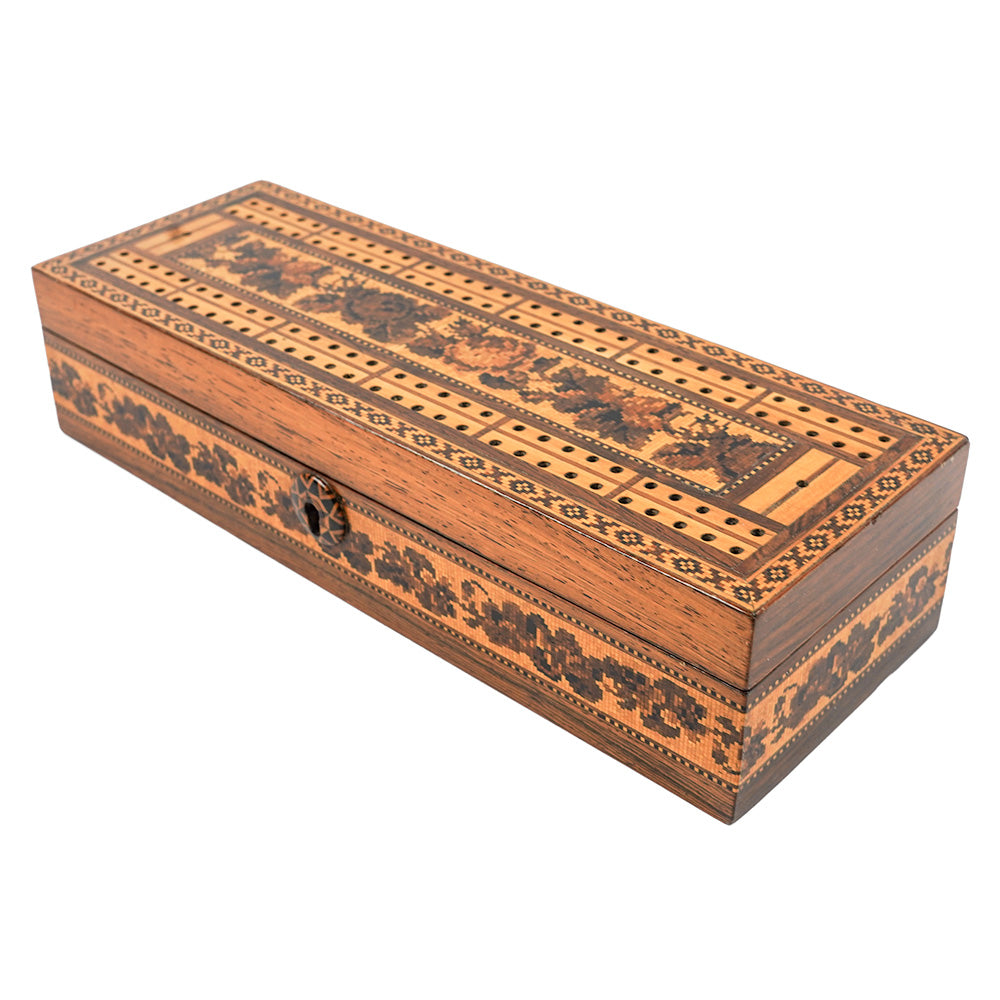 Tunbridge ware Cribbage Box - 1850s
