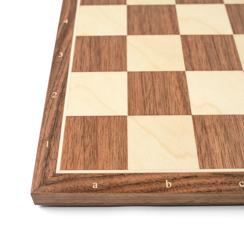 Tutorial chess board: walnut and sycamore