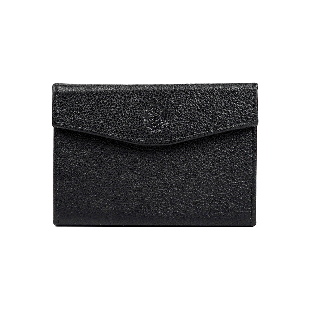 Leather playing card case with notepad