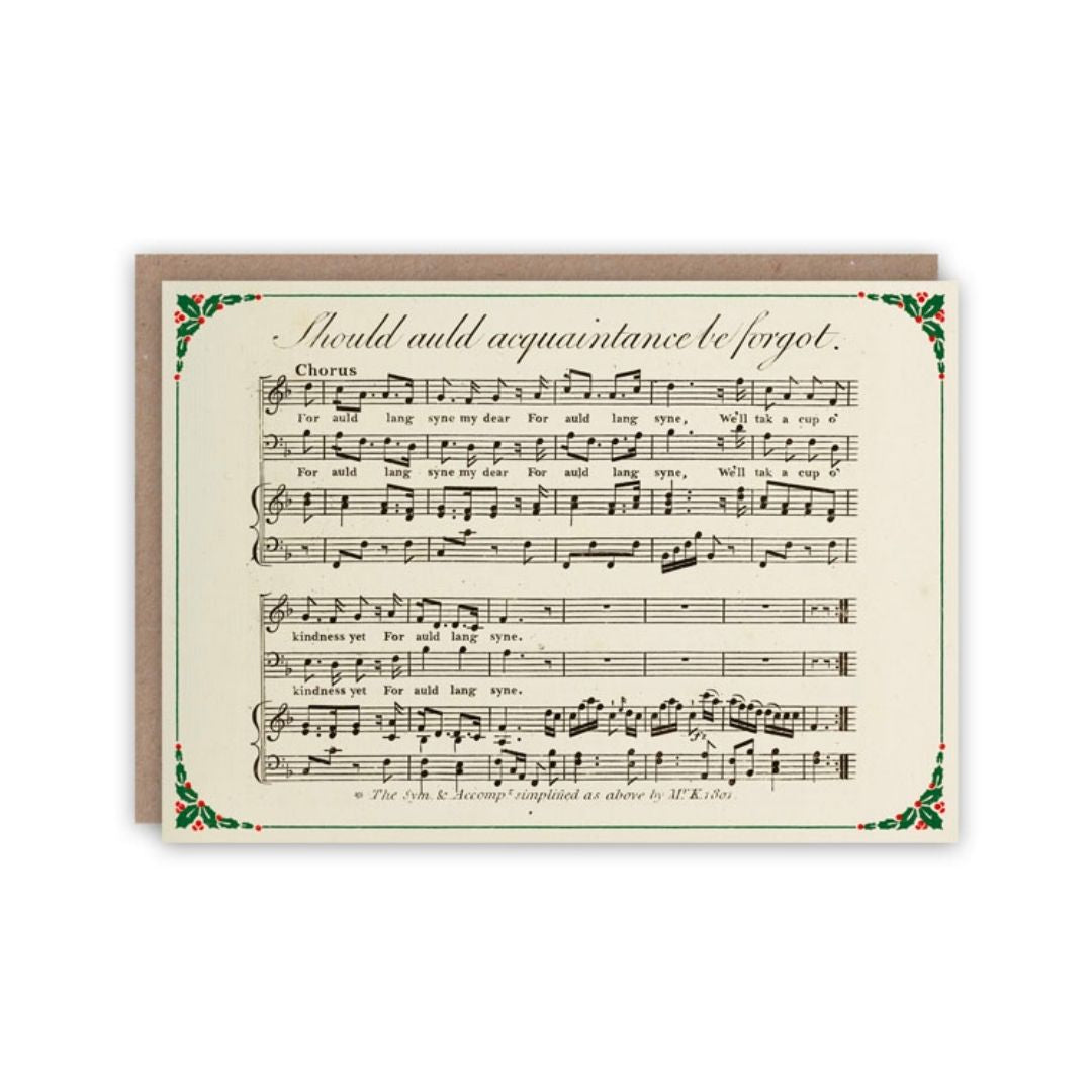 Auld lang syne greeting card