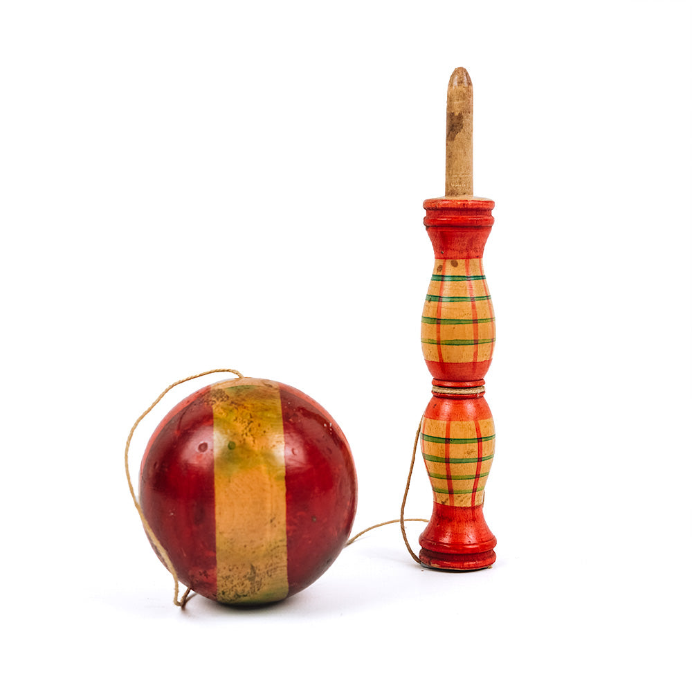 Hand-painted Cup and Ball - 1940/50s