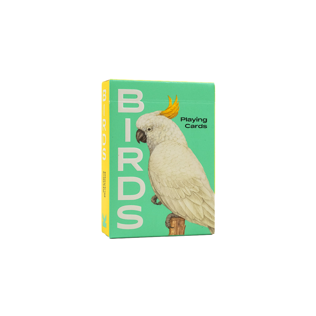 Birds playing cards