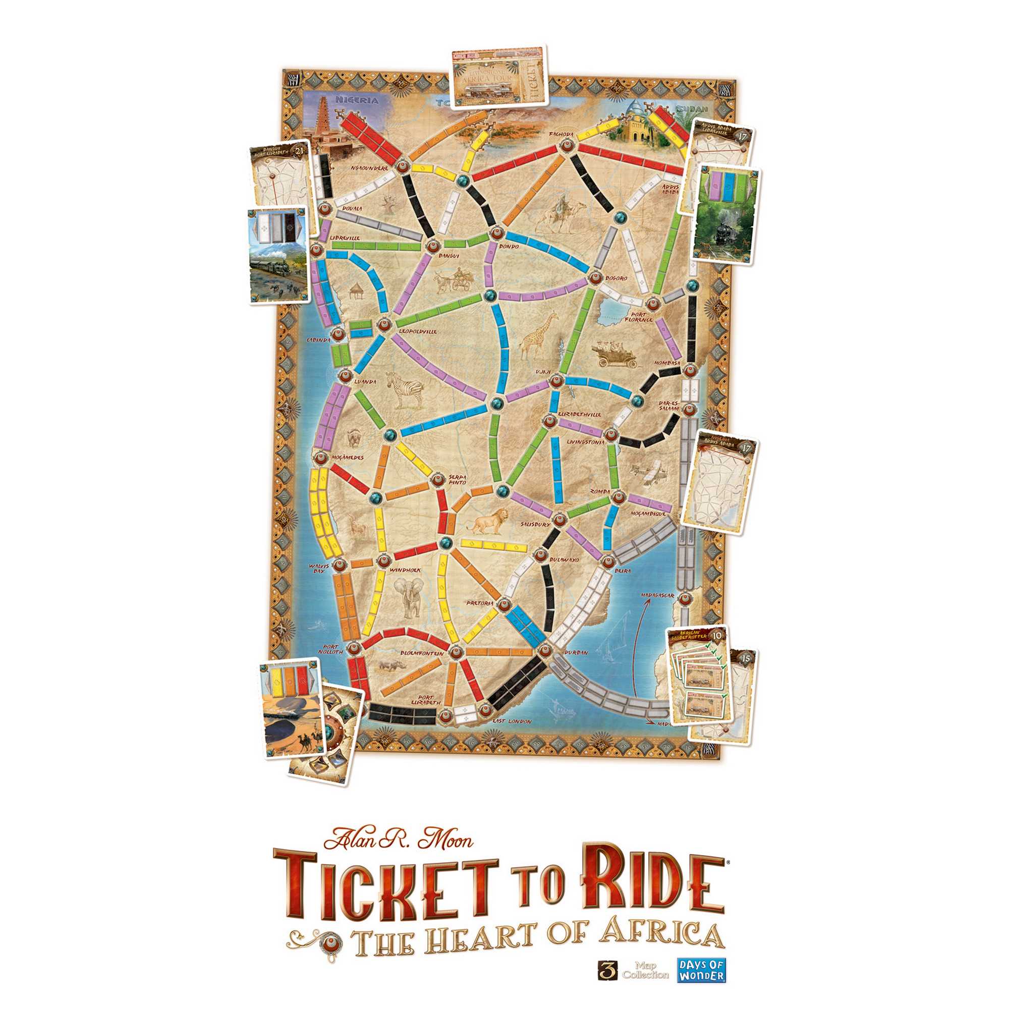 Ticket To Ride Heart of Africa: Map Collection 3